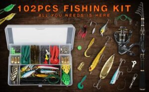 PLUSINNO 102Pcs Fishing Lures Kit